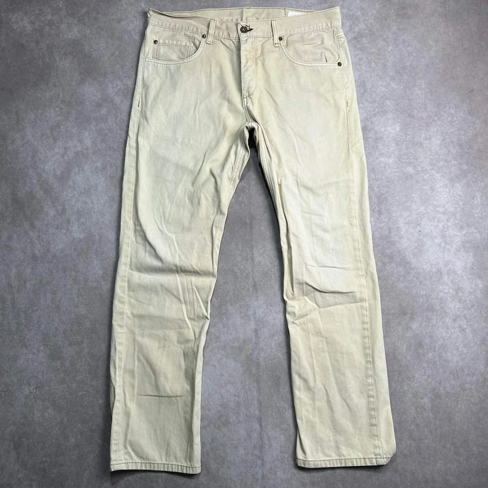 Rag & Bone RB 15X Slim Straight Tan Khaki Tailored Workwear Pants Mens 33 - Picture 1 of 10